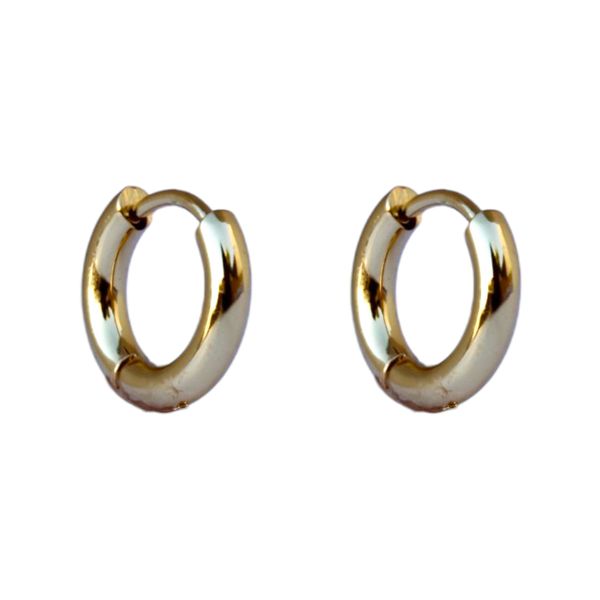 Brinco Argola Pequena Aço Inoxidável Dourado