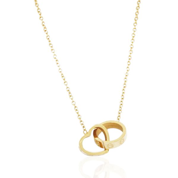 Colar Love Inspiração Cartier Aço Inoxidável Dourado