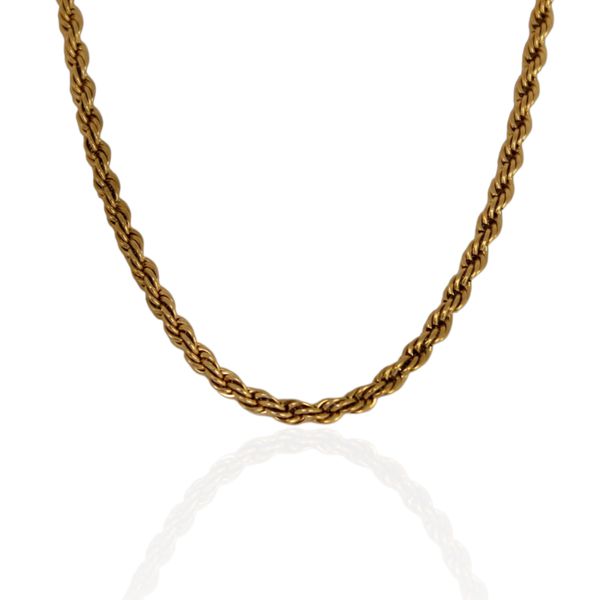 Colar Cordão Baiano 45 cm Aço Inoxidável 