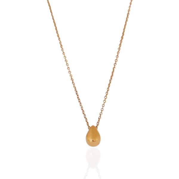 Colar Elo Cartier com Pingente Gota Aço Inoxidável Dourado 