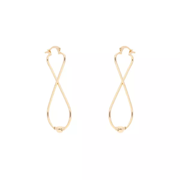 Brinco Argola Infinito com Esfera by Kumbayá Joias 