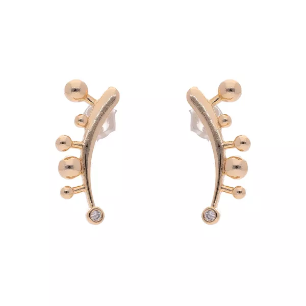 Brinco Ear Cuff Esferas e Ponto De Luz By Kumbayá Joias