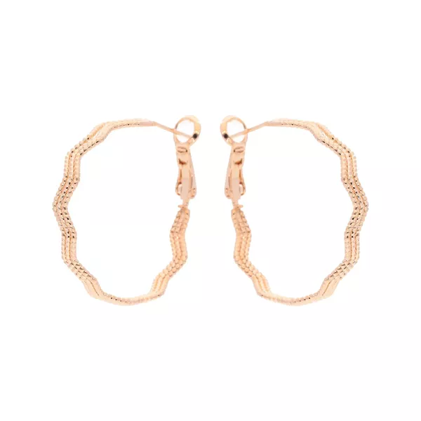 Brinco Argola 3 Fios Ondulada by Kumbayá Joias 