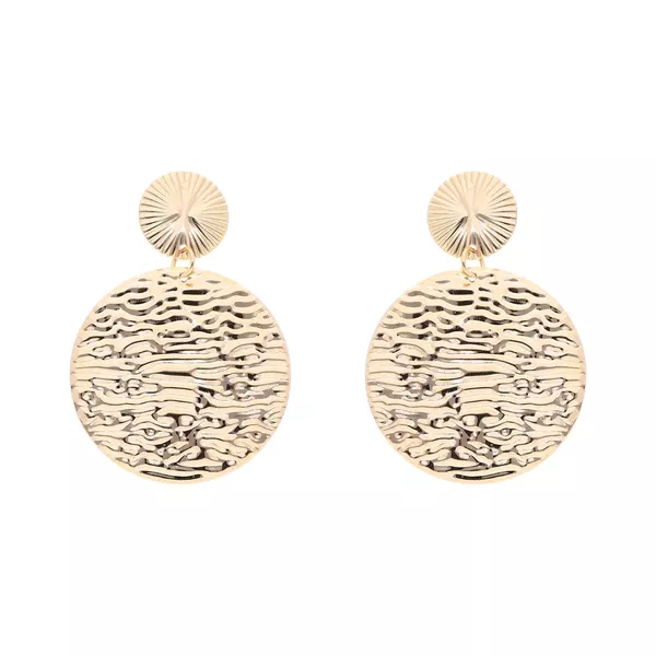 Brinco Redondo Duplo Martelado by Kumbayá Joias 