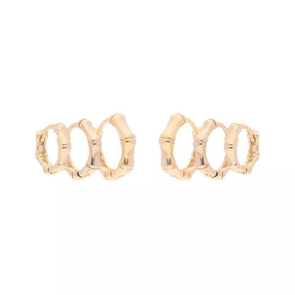 Brinco Trio Argolinhas Estilo Osso By Kumbayá Joias