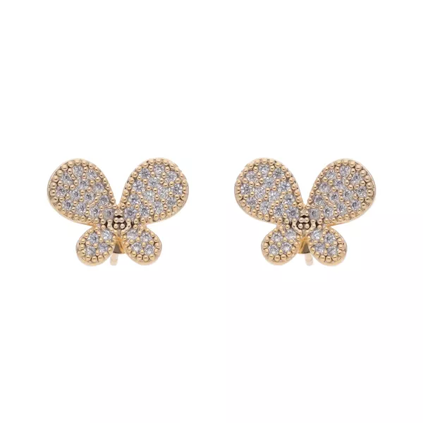 Brinco Borboleta Cravejada De Zircônias By Kumbayá Joias