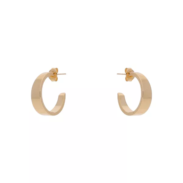 Brinco Meia Argola Média By Kumbayá Joias