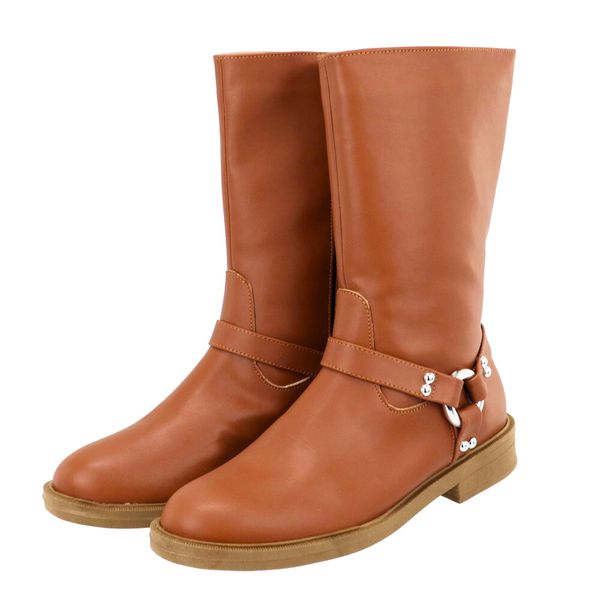 Bota Pietra Biker Cano Médio com Estribo Marrom