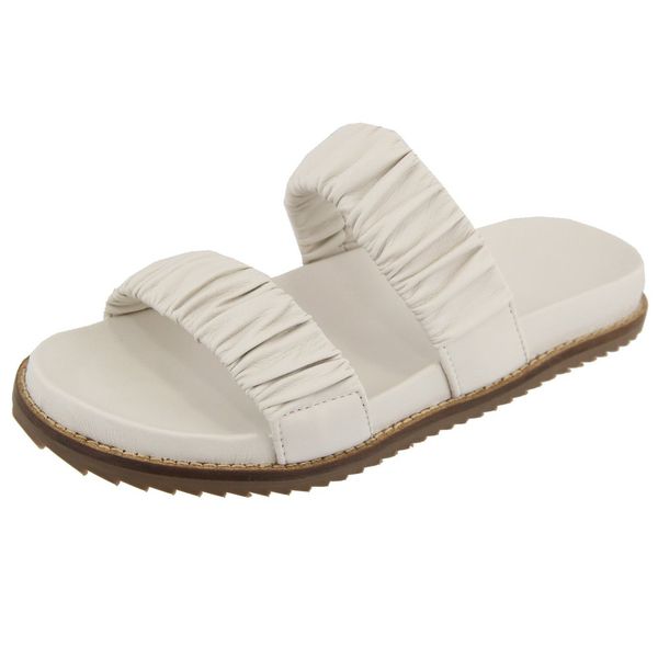 Papete Tiras Enrugadas Martina Off-White