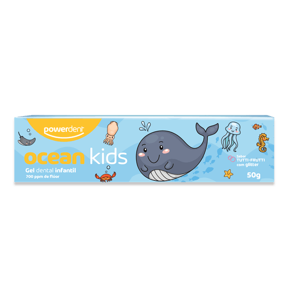 Gel Dental Powerdent Infantil Ocean Kids Tutti Frutti 50g