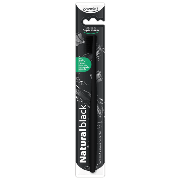Escova de Dentes Powerdent Sensitive 6240 Natural Black