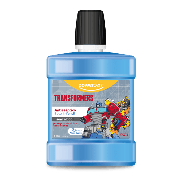 Antisséptico Bucal Infantil Powerdent Transformers 300ml