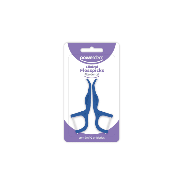 Fio Dental Powerdent Floss Picks 10un