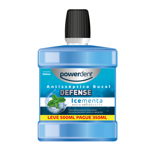 Antisséptico Bucal Powerdent Menta L500 P350ml