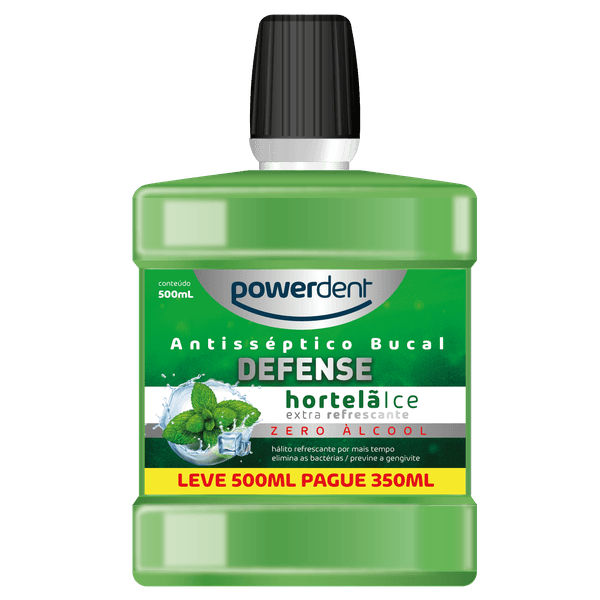 Antisséptico Bucal Powerdent Hortelã L500 P350ml