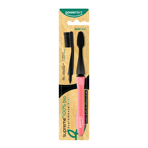 Escova de Dentes Powerdent Eco Supreme Bio 2 Refis
