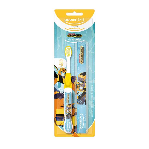 Escova de Dentes Powerdent com Estojo Transformers