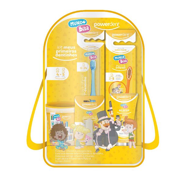 Kit de Higiene Oral Infantil Powerdent 1º Dentinho Mundo Bita