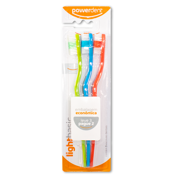 Escova de Dentes Powerdent Mais Basic L3 P2