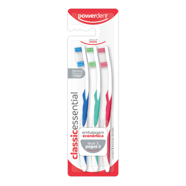Escova de Dentes Classic Macia Powerdent L3 P2