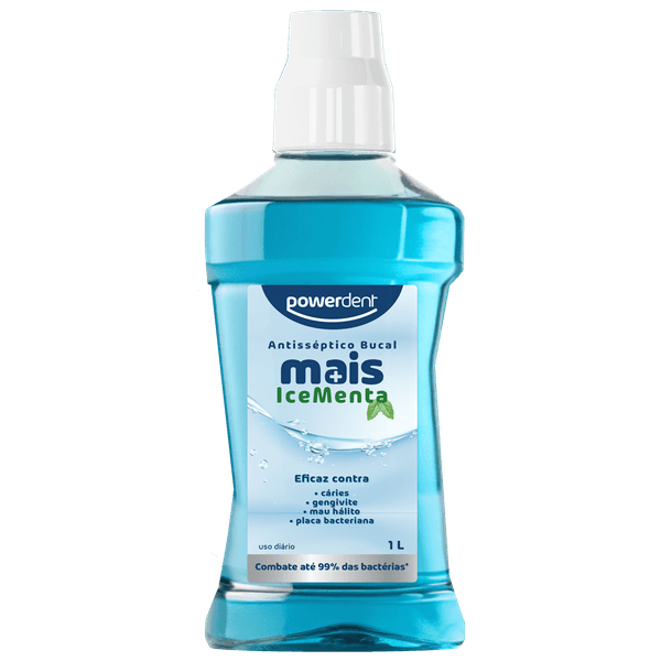 ANTISSEPTICO BUCAL COM ALCOOL MAIS ICE MENTA 1L