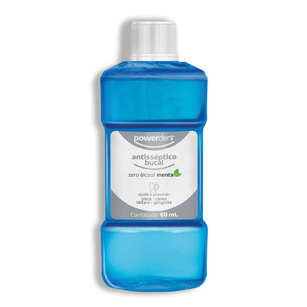 ANTISSEPTICO BUCAL MENTA POWERDENT 60ml