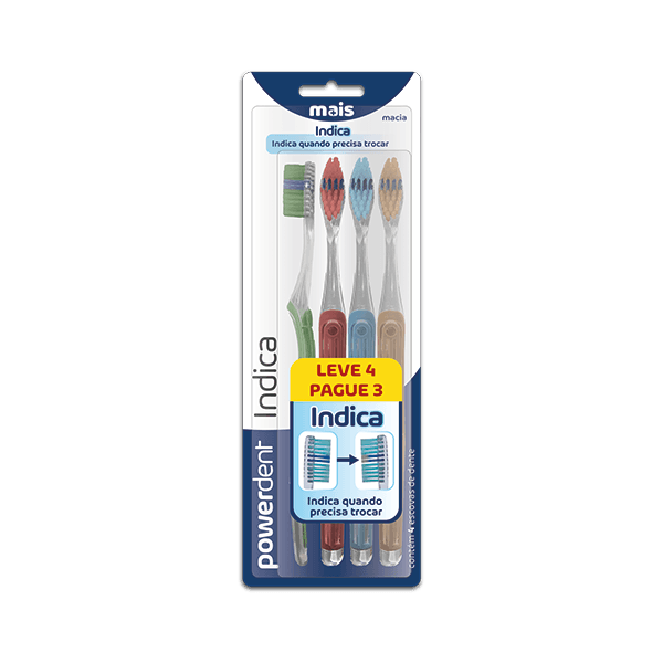 ESCOVA DE DENTE MAIS INDICA 4un