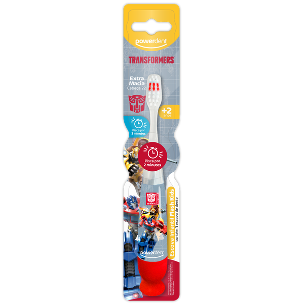 Escova de Dente Powerdent Infantil Flash Transformers