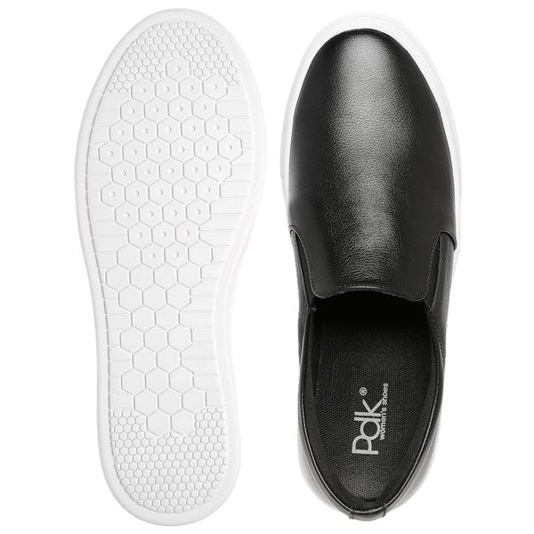 Tênis Slip On Couro Premium Fly Preto 1200