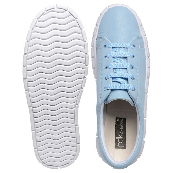 Tênis Casual Couro Premium Plume Azul Céu 1500