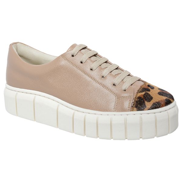 Tênis Casual Couro Premium Cotton Branco/Pelo Zebra 1802
