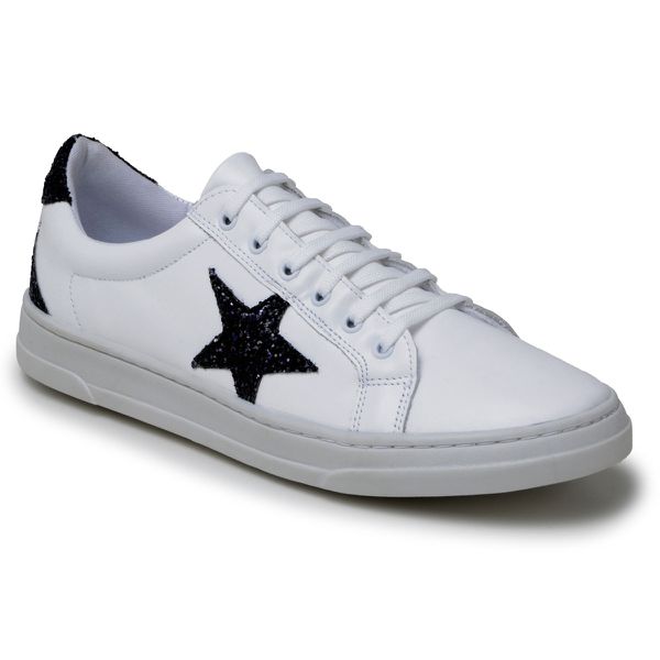 Tênis Casual Couro Premium Paris Branco Luxor Preto 2018 E