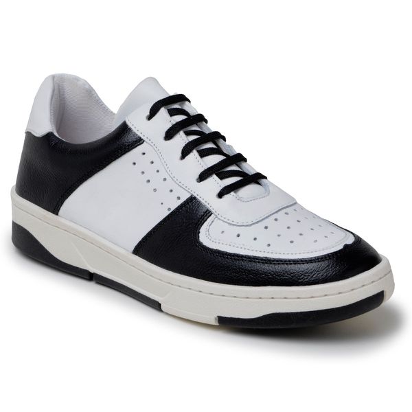 Tênis Casual Couro Premium Graxo Off White e Açai/Camurça Marinho 2033