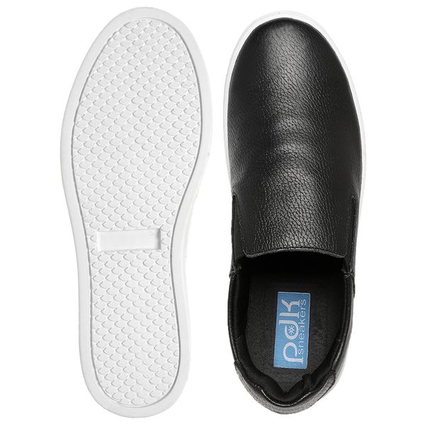 Tênis Slip On Couro Premium Fly Preto 510