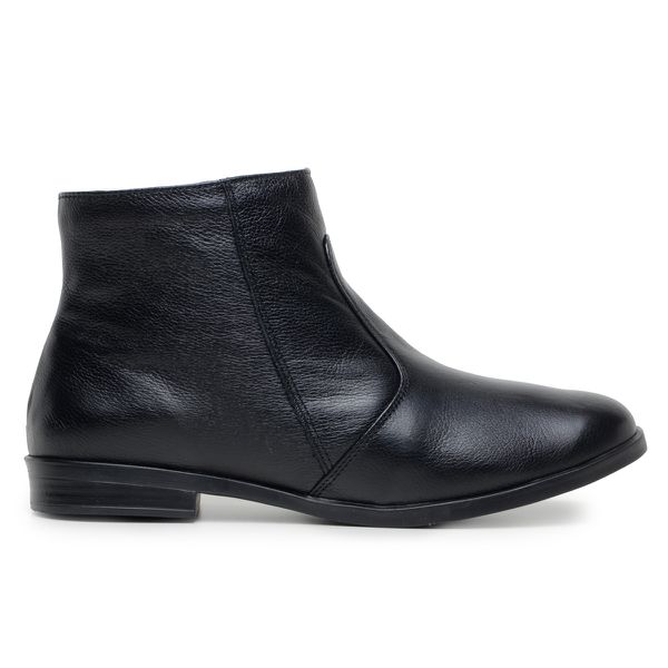 Bota Em Couro Legitimo Premium Confort Preto 9999