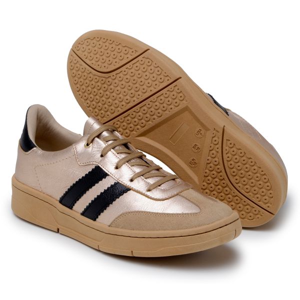 Tênis Casual Couro Premium Plume Glace/Preto 2042