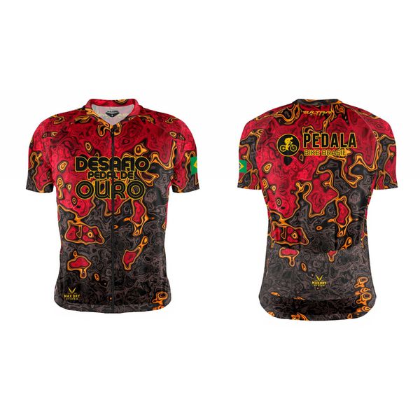 CAMISETA BIKE - PEDAL DE OURO (VERMELHA)
