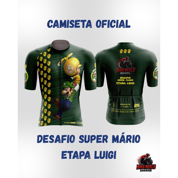 CAMISETA BIKE- LUIGI (TAMANHO INFANTIL) 