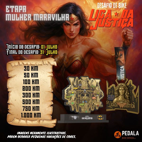 MEDALHA LIGA DA JUSTIÇA - MULHER MARAVILHA