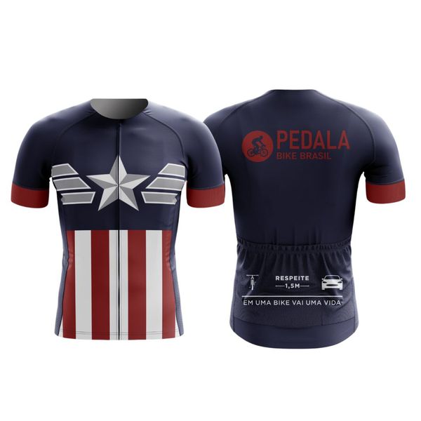 CAMISETA BIKE - CAPITÃO AMÉRICA