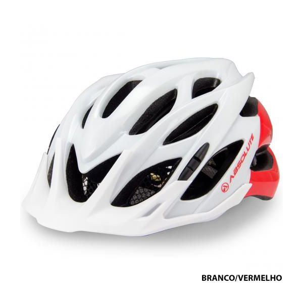 Capacete Absolute Wild Branco e Vermelho