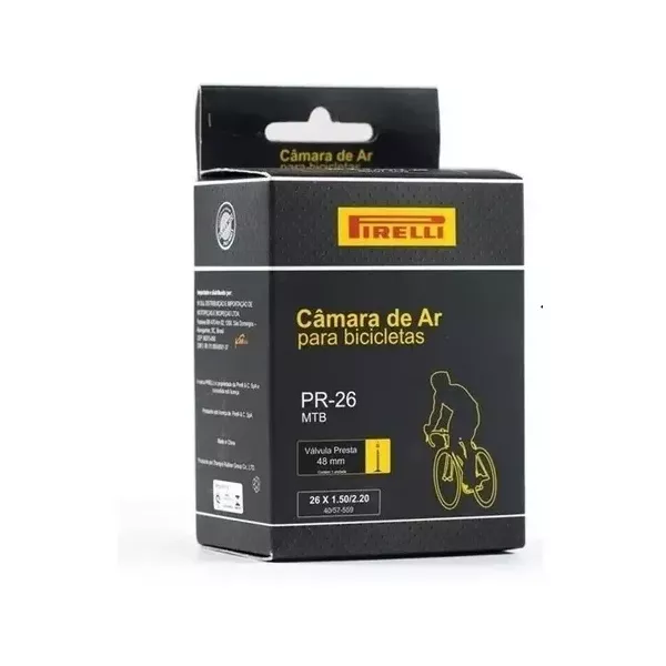 Camara de Ar Pirelli PR 26 Presta 26x1.50/2.20