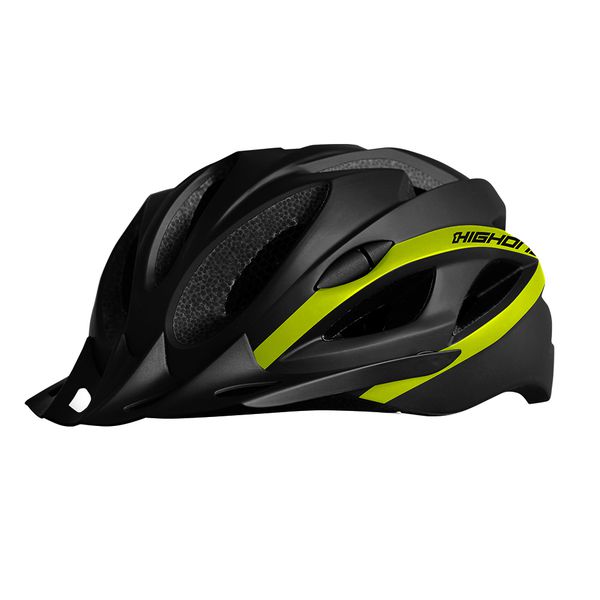 CAPACETE HIGH ONE MTB WIN TAM M C/VISTA LIGHT PTO/AMARELO NEON