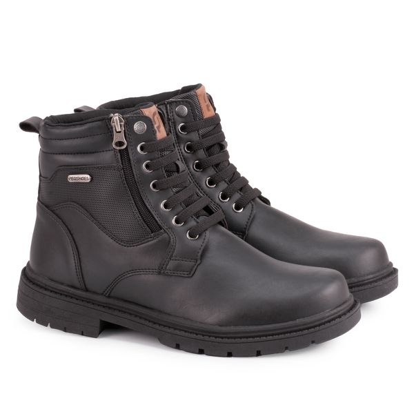 Coturno masculino top com ziper lateral