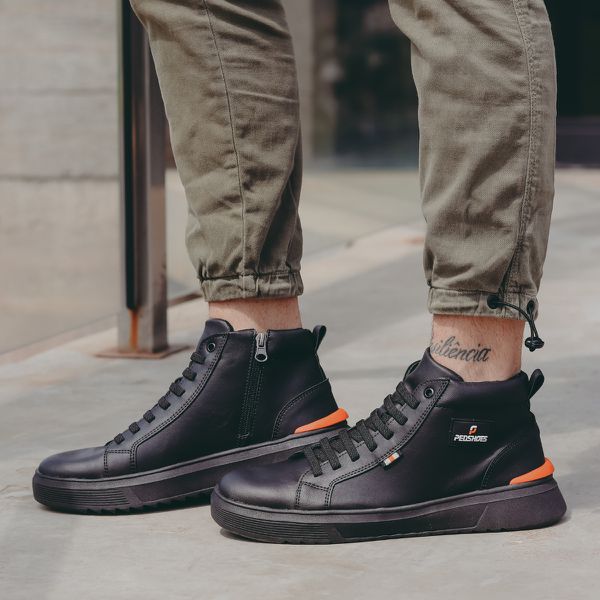Sapatenis Casual Masculino Cano Alto Urbano Leve Calce F cil PEDWAY