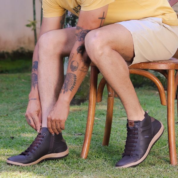 Sapatênis masculino shop cano alto