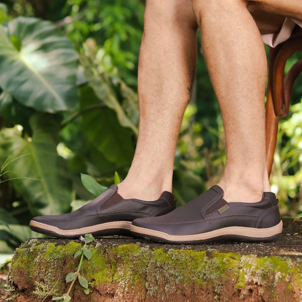 Slip on marrom masculino top