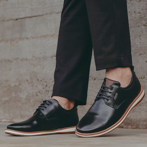 Sapato Social Masculino Platinum Preto -PL-400 PEDWAY