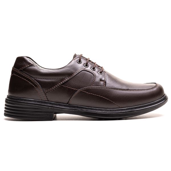 Sapato Masculino Ultra Comfort em Couro Café