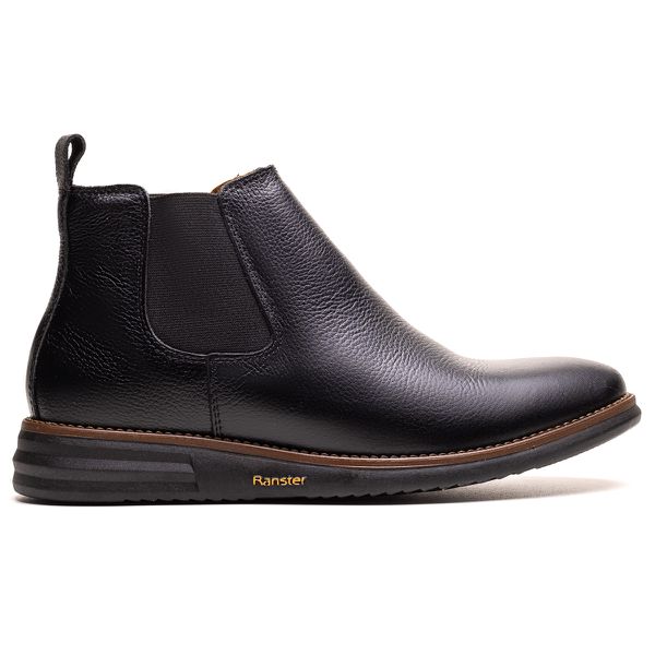 Botina Masculina Ultra Comfort em Couro Preta